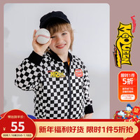 迪士尼宝宝（Disney Baby）儿童童装时尚休闲舒适保暖外套 221S1652黑白 120