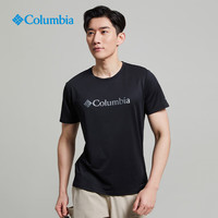 Columbia哥伦比亚2024春夏新款短袖T恤男户外运动速干降温圆领上衣AE0543 011 M(175/96A)