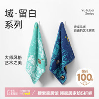 洁玉 毛巾礼盒110g纯棉抗菌A类婴幼儿标准家用洗脸巾吸水 罗纳河 蓝+绿 110g罗纳河 蓝+绿