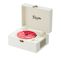 悦心听怀旧复古CD机便携式蓝牙音箱音乐专辑光盘光碟播放器无损音质家用充电款无线可遥控黑胶cd 时尚白-充电款