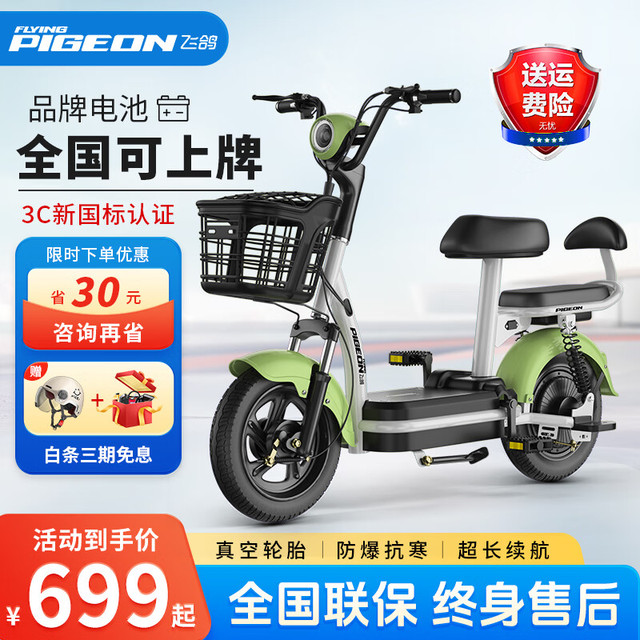 飞鸽 清新绿 20A汽车级 - 助力续航95公里