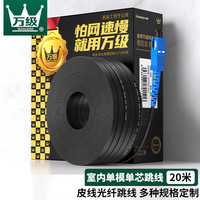 万级(OFNPFTTH)皮线光纤跳线电信级 SC-SC室外单模单芯 1芯3钢丝尾纤 低烟无卤网线光纤入户线20米2-191113
