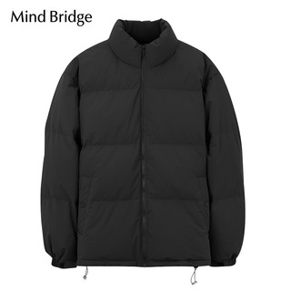 Mind Bridge MB MindBridge冬季男士短款鸭绒羽绒服2024新款纯色立领面包服