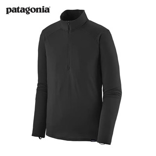 PATAGONIA男士Cap TW Zip C4功能内衣上装保暖户外带绒内衣巴塔哥尼亚43657 BLK黑色 XS 黑色BLK