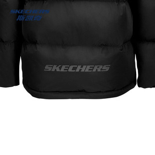 斯凯奇（Skechers）运动羽绒服2024年秋冬男女同款防风防泼水加厚保暖羽绒服外套 【三防面料】碳黑/0018 L