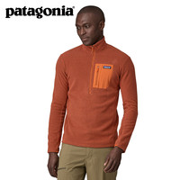 巴塔哥尼亚（Patagonia）男士保暖抓绒衣R1套头衫立领半拉链上衣Air Zip Neck 40245 BURR XL