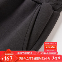 马骑顿（MQD）【上衣+裤】男大童秋季潮酷学院风运动套装 深紫 160cm 