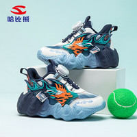 哈比熊（HOBIBEAR）童鞋儿童运动鞋春秋网面男童跑步鞋轻便女童鞋511128深蓝白28码 深蓝白（网面）