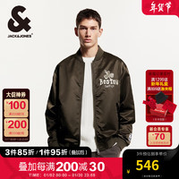 杰克琼斯 杰克·琼斯（JACK&JONES）秋季款NBA联名凯尔特人队潮流百搭棒球领夹克外套男款224321075 黑橄榄E06 常规 黑橄榄E06 180/100A/L