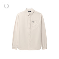 FRED PERRY 男士休闲衬衫2024冬季新款宽松麦穗刺绣长袖衬衣M5516