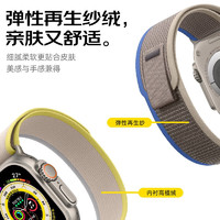 品胜 适用于苹果手表表带apple iwatch磁吸表带ultra2/S10/9/8/7/6/SE 野径回环式·蓝灰色