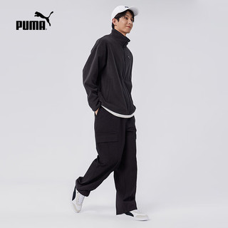 彪马（PUMA）男子宽松百搭立领拉链摇粒绒夹克外套686093 黑色-01 XS (165/88A)