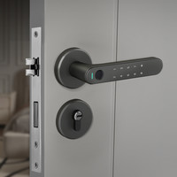 【补贴10%】方舟鱼智能房门锁S5支持米家指纹锁密码锁木门办公室 分体完全版(含7255锁体和锁芯)