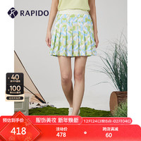 Rapido 2024年春夏女士O系列印花短裙休闲时尚半身裙CP4477O39 绿色 170/74A