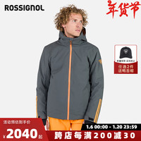 ROSSIGNOL24/25金鸡双板滑雪服男士专业PRIMALOFT保暖防风疏水滑雪服 青灰色 L
