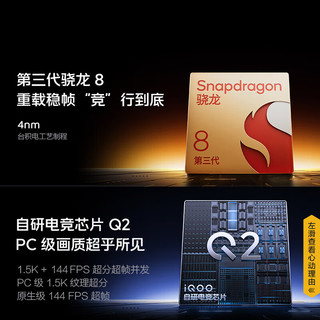 vivoiQOO Neo10 第三代骁龙8 自研电竞芯片Q2 120W闪充 AI游戏手机 智选优品 疾影黑 12GB+256GB