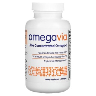 OmegaVia 85%纯度omega3深海鱼油胶囊60级