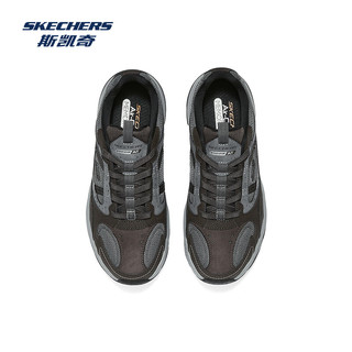 斯凯奇（Skechers）2024年秋冬复古厚底增高防滑耐磨户外鞋男子运动鞋男鞋237740 棕色/BRN 男款 40