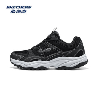 斯凯奇（Skechers）2024年秋冬复古厚底增高防滑耐磨户外鞋男子运动鞋男鞋237740 黑色/灰色/BKGY 女款 38