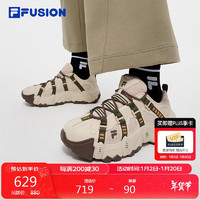 FILA FUSION斐乐潮牌女鞋山脉鞋户外休闲鞋机能潮鞋运动休闲鞋老爹鞋 杏仁奶白-AM 36.5