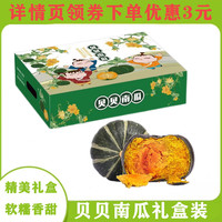 京觅贝贝南瓜 净重4.5-5斤礼盒装 单果300-750g 板栗香小南瓜源头直发 贝贝南瓜甄选龙年礼盒 4.5斤