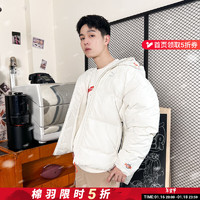 彪马（PUMA）男装 冬羽绒服潮流印花户外防风保暖外套时尚连帽运动服 624529-65 L