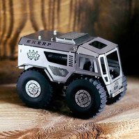 TECHING乌克兰TimeforMachine 金属拼装机械传动模型3d立体拼图创意玩具 越野车—可遥控