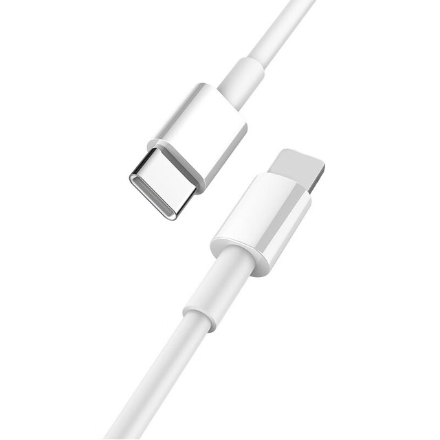 孜泰 苹果PD快充数据线充电线适用于iphone14/13/12/11/XS/XR/8手机快充充电器线USB电源线 1米 白色
