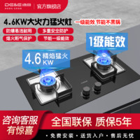 百亿补贴：DE&E 燃气灶4.6KW大火力煤气灶双灶头家用猛火灶嵌入式炉灶S70B