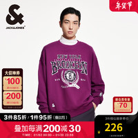 杰克琼斯 杰克·琼斯（JACK&JONES）冬季NBA联名篮网队Oversized版型潮流卫衣224433077 玫紫色E24 常规 玫紫色E24 185/104A/XL