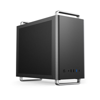 硕一凤凰U300 320台式机电脑matx迷你机箱itx白色非侧透mini小尺寸手提主机箱壳家用商务办公桌面搭配 凤凰U320黑色