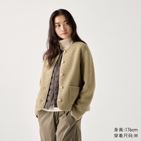 优衣库 UNIQLO 仿羊羔绒圆领开衫 472938