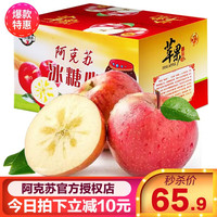 源外 新疆阿克苏冰糖心苹果 10斤带箱优选果 新鲜水果生鲜红富士 精选大果 （约18个左右）