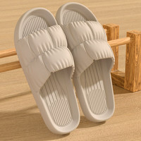 RED CRANE拖鞋浴室拖鞋男女夏季室内家居踩屎感加厚洗澡防滑不臭脚凉拖 浅咖花瓣 38-39【偏小一码】