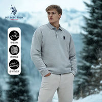 百亿补贴：U.S. POLO ASSN. U.S. POLO ASSN春秋季刺绣POLO衫男士休闲翻领长袖男宽松纯棉上衣