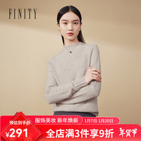 菲妮迪（FINITY）菲妮迪针织衫2024冬季新款简约风丝带领时尚休闲减龄上衣女