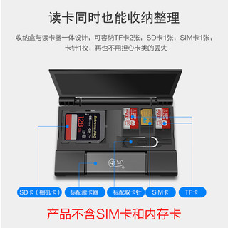 川宇 读卡器usb3.0高速多合一多功能sd卡安卓typec手机电脑两用otg收纳读卡器C350M 银色