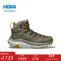 HOKA ONE ONE【李现同款】男款冬季卡哈2防水中帮徒步鞋KAHA 2 GTX户外 橄榄绿/水星灰 43