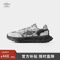 茵宝（Umbro）飞船鞋复古休闲鞋男鞋运动鞋厚底女鞋 经典灰/玛瑙黑（男女同款） 35