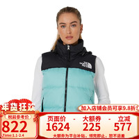 the North Face北面美版女士羽绒马甲1996 RETRO NUPTSE 700蓬(鸭绒鹅绒) 6R7-青色 M