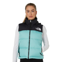 THE NORTH FACE 北面 美版女士羽绒马甲1996 RETRO NUPTSE 6R7-青色 M