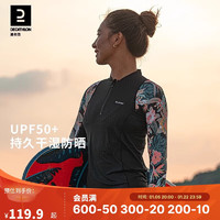 迪卡侬 DECATHLON 潜水服女温泉冲浪服防晒泳衣SBT花卉密语L-4813408