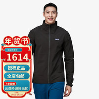 PATAGONIA男士R1 TechFace 春季防风抓绒衣软壳夹克 巴塔哥尼亚83581 BLK黑色 M