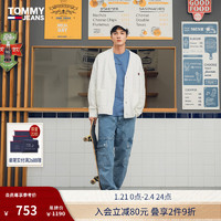 TOMMY JEANS 24早秋男装纯棉复古工装口袋刺绣宽松牛仔裤DM0DM19289 牛仔蓝1A5 33