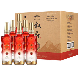 叙府 浓香型白酒 42%vol 500mL*6瓶 大师作品 窖藏