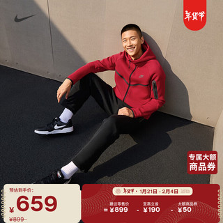 NIKE 耐克 WINDRUNNER风行者系列男子连帽衫春季卫衣针织HV0950 687红/黑 L