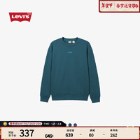 李维斯 Levi's 24秋季男士宽松LOGO印花卫衣 孔雀绿 0019C-0001 L