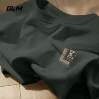 森马集团GLMt恤男短袖简约字母潮牌男士半截袖2025夏季纯棉T