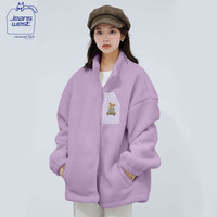 JEANSWEST CLUB真维斯摇粒绒外套女棉袄秋冬季防风保暖2024开衫加厚抓绒上衣