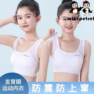 咪呢皮特 Mini petrel 初中学生运动内衣少女固定杯防震透气跑步初中高中生发育期小背心